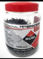 Rubi Diamond Leave-in Plastic T TILE SPACERS 1/16" 1000 pc. Jar
