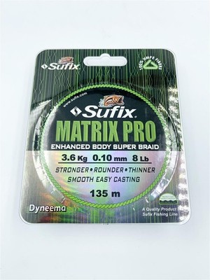 Sufix Matrix Pro 0,10mm / 3,60Kg - 135m schwarz Geflochtene Schnur