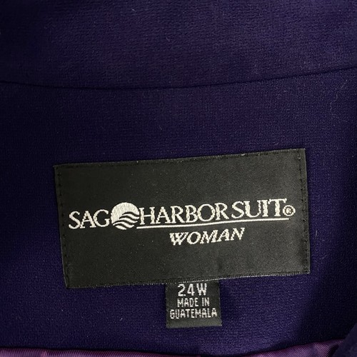Sag Harbor Blazer Womens 24W Purple Jacket Officecore Corpcore Career Boardroom - Picture 9 of 17