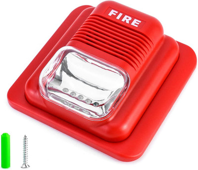 Fire Alarm, 12 / 24V DC Wired Sound and Light Fire Alarm Warning Strobe Siren Ho