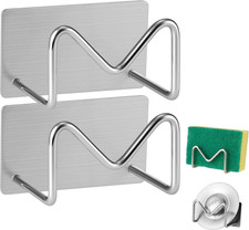 2-Pack Stainless Steel Sponge Holder, Kitchen Sink Caddy Organizer