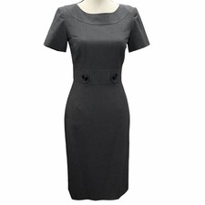 Tahari ASL Dress 2 Gray Fully Lined Midi
