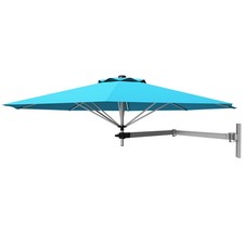 Wall Mounted Cantilever Umbrella Garden Patio Tilting Sunshade Parasols Navy
