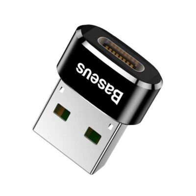 BASEUS USB-A - USB-C Adapter Dongle Stecker Laden Audio/Video Schwarz Plug&Play