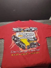 Beyea custom Headers Racing Logo Men's red T-Shirt Size Large short sleeve 
