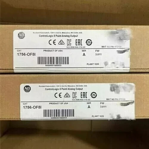 New Factory Sealed AB 1756-OF8I / A ControlLogix 8 Point Analog Output Module