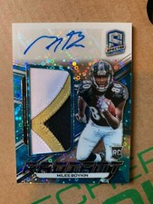 2019 SPECTRA MILES BOYKIN RADIANT JUMBO 3CLR AUTOGRAPH JERSEY ROOKIE CARD 99/99 