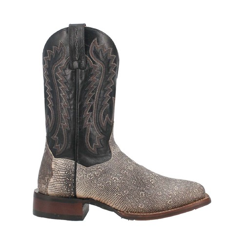 DAN POST Men's DP4181 ELGIN 11" Lizard Western Boot, Natural/Black, Size 9.5 D - Picture 2 of 7