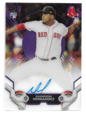 2019 Topps High Tek Autographs Purple #HTADH Darwinzon Hernandez Auto 44/99