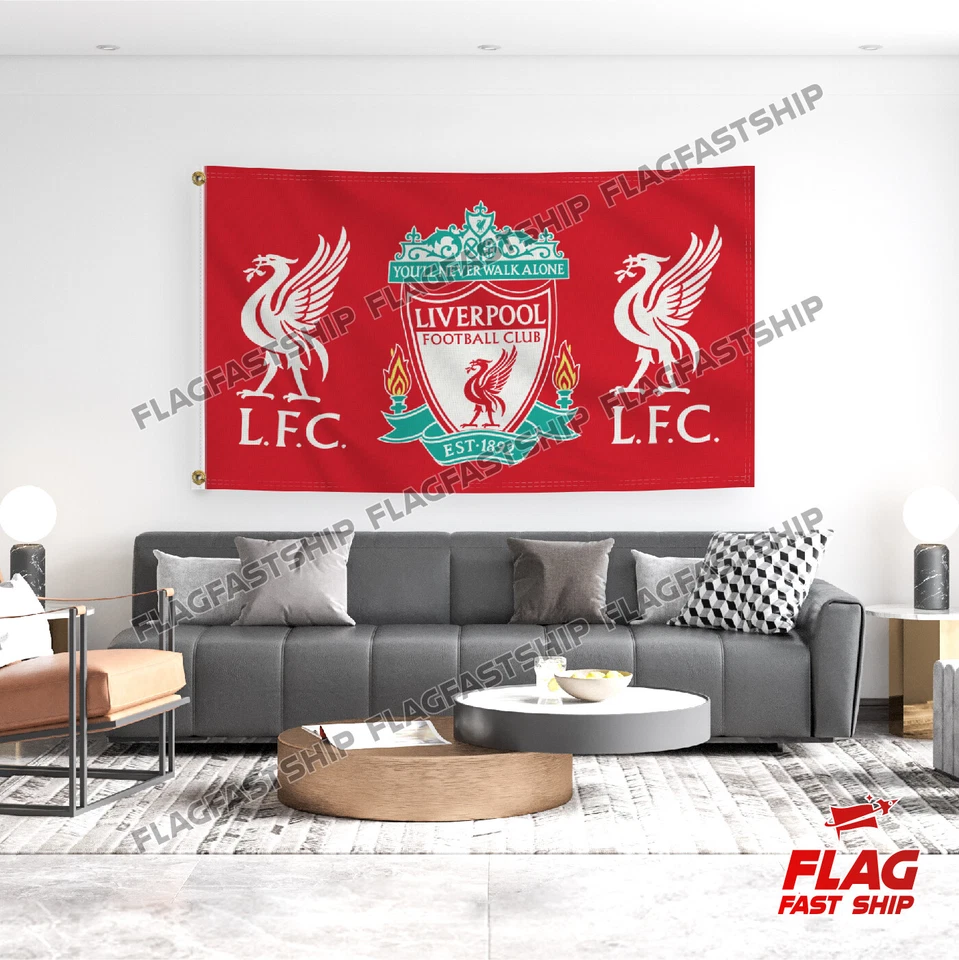 Bandera del Liverpool FC 3x5 pies You'll Never Walk Alone Banner Envío GRATIS YNWA Salah Foto 2 de 4