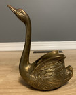 Mcm Vintage 8" Brass Swan Planter Decor Mid Century Modern Goose Duck