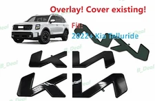 Custom OVERLAY Gloss Black Front Rear Tailgate K I A Emblem 2022+ Telluride