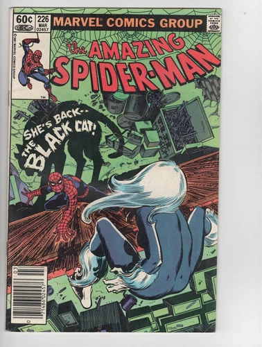 Amazing Spider-man #226 Newsstand VG+ Black Cat John Romita Jr. Al Milgrom
