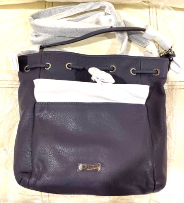 NWT Large Slate Purple Coach Avery F27003  Hobo Drawstring Shoulder Bag .
