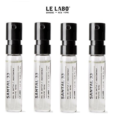 Lot of x4 Le Labo de Parfum Sample Spray Vial .05 oz /1.5 ml-100