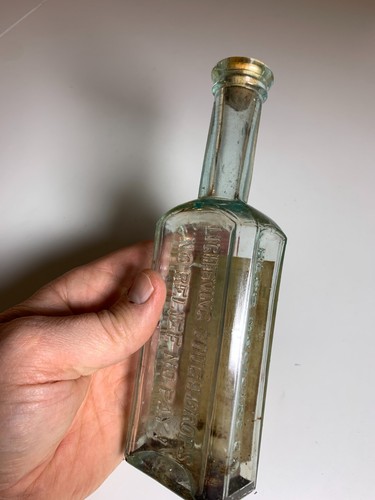 Antica bottiglia etichettata fulmine gocce calde erbe medicina Co Springfield Ohio - Foto 13 di 23