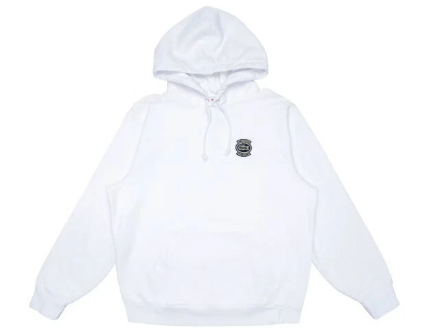 Felpa con cappuccio Supreme x Lacoste Live SS18 bianca taglia large