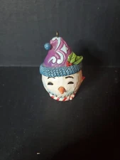Jim Shore Snowman Head Christmas Ornament