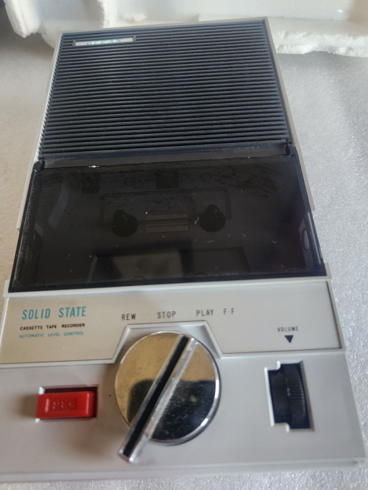 Vintage Solid State Cassette Tape Recorder Ocean • Original Case & Owners Manual