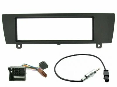 MOTOR GUARD BLACK SINGLE DIN STEREO FACIA WIRING LOOM LEAD AERIAL KIT FOR BMW 1 SERIES E87