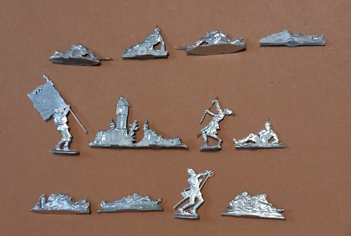 Plats d'étain - Zinnfiguren : Guerre de 1870 - 9 hussards