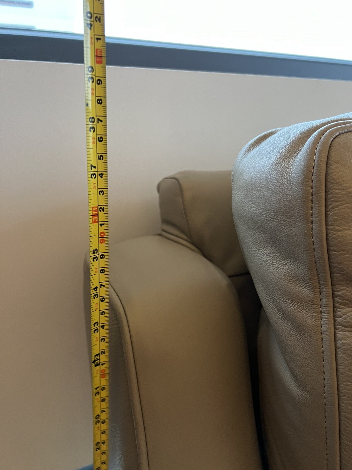 Parker Knoll 2 seater sofa, Soft Taupe Colour Leather Very little use