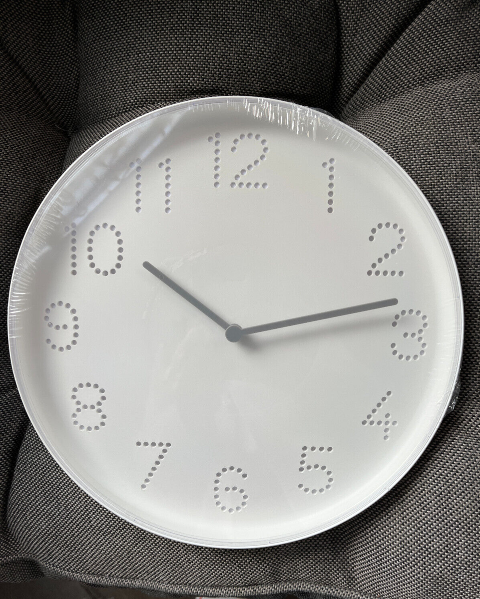 Reloj de pared Ikea Tromma de plástico (blanco, 25 cm) relojes  nuevo