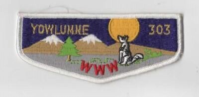 OA Yowlumne Lodge 303 Flap WHT Bdr. Southern Sierra Council  Bakersfield, CA [KY