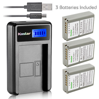 BLN-1 Battery & LCD Charger for Olympus OM-D E-M5 Mark II, PEN E-P5, PEN-F