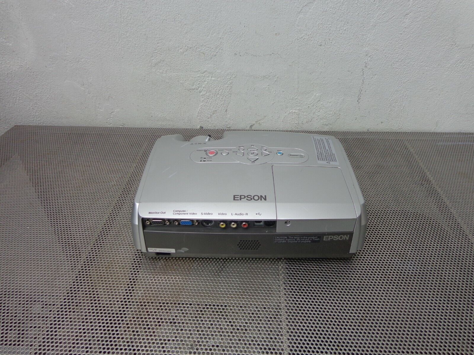 Epson EMP-S3 Tri-LCD 1600 ANSI Lumens Projector Only NO REMOTE NO AC CORD