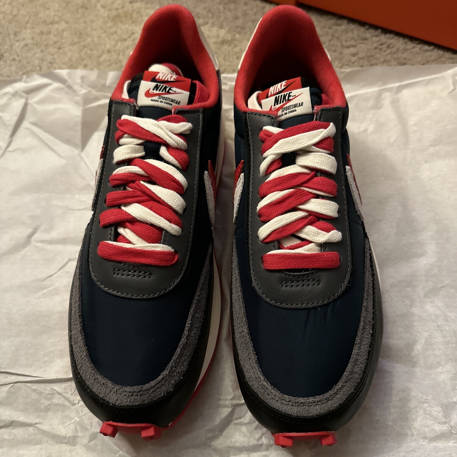 SACAI X NIKE Taglia 9 5 Nike LDWaffle x Sacai x Undercover Midnight Spruce University rosso