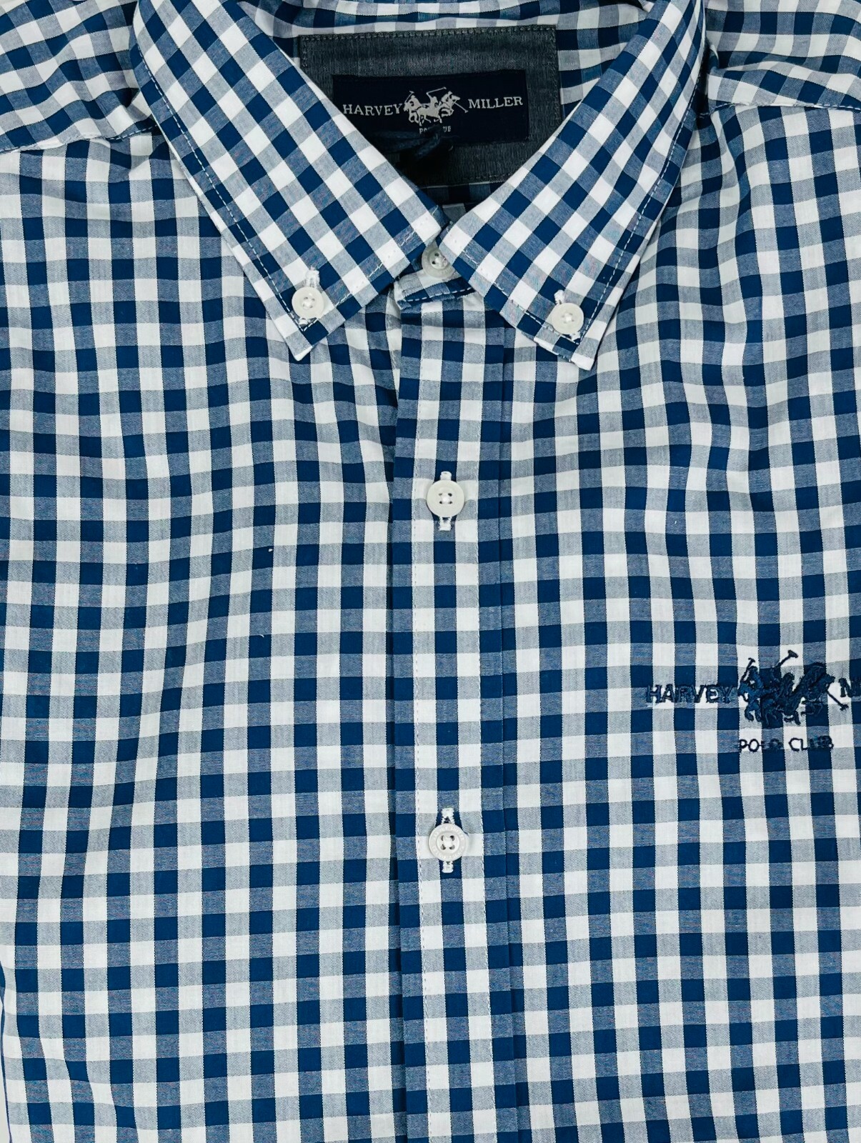 Harvey Miller Herren Hemd City HRM4311 Gr. M Navy Color Blau 