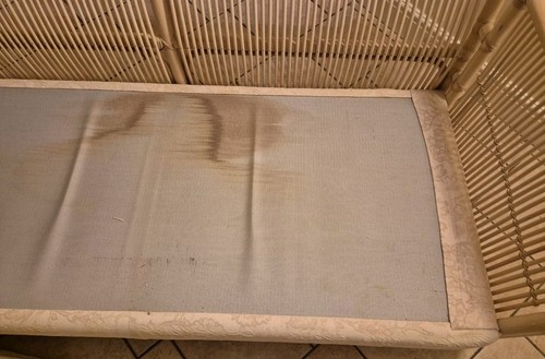 LARGE BAMBOO SOFA POSSIBLY ANGRAVES - NEEDS RECOVERING - Picture 15 of 20