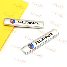 2pcs Chrome Metal Alpina Car