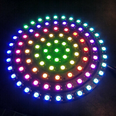 WS2WS2812B 93 Leds Pixel Ring adressierbare geführte Module IC RGB farbenreicher runder geführter Kreis DC5V (93 LEDs, Schwarze PCB