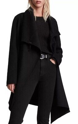 AllSaints City Monument Eve Wool Coat Black US Size 4 / UK 8, NEW Retail  $599 | eBay