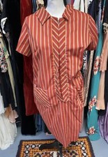 Authentic Vintage 1960s Striped House Dress