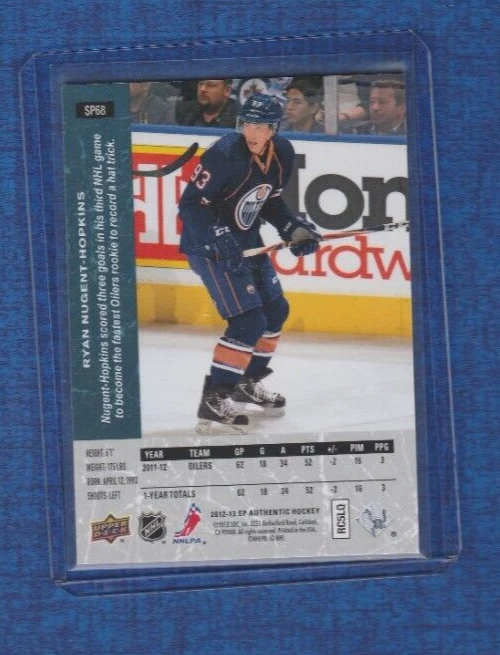 2012-13 SP Authentic Hockey 1994-95 SP RETRO # SP68 Ryan Nugent-Hopkins - Image 2 of 2