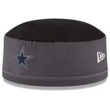 Dallas Cowboys Training Skully Cap Beanie Gray Blue Star New Era NFL hat M Mesh