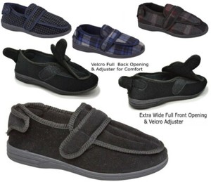 mens extra wide house slippers