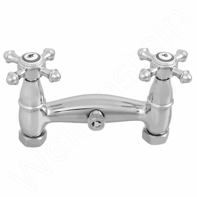 Welfenstein Nostalgie Handbrause Set - Messing Verchromt Mit Keramikgriff - 160 Cm Schlauch
