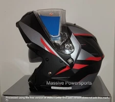 HJC c91 Karan Modular SunScreen Frameless Snowmobile Helmet Red SM Small C-91