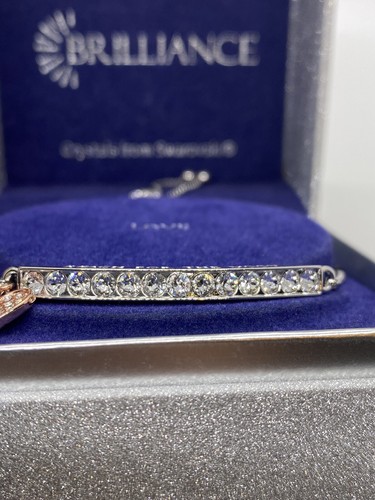 Brilliance Swarovski Crystals Charms LOVE Bracelet "Reach For The Moon" Gift NEW - Picture 5 of 5