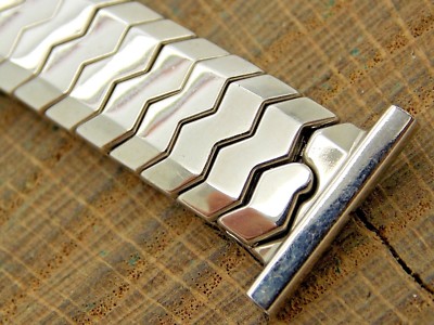 Vintage NOS Unused Speidel Stainless Steel Expansion Watch Band 19mm Straight
