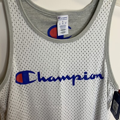 NWT Champion Mens S Grey/White Sleeveless Jersey Reversible Shirt