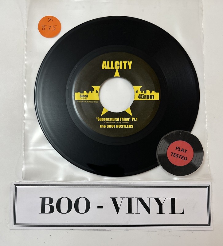 The Soul Hustlers - Supernatural Thing (Pt. 1 / Pt. 2) 7” Soul Funk Vinyl Record