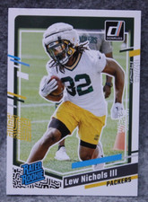 2023 Panini Donruss Football Lew Nichols III Rated Rookie Base #335 Packers RC