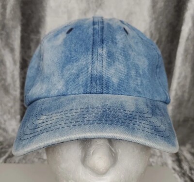 Denim Hat Blue strapback TOPMAN relaxed fit panel cap