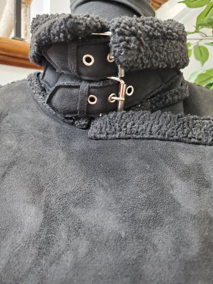 Chaqueta informal Coffee Shop para mujer negra 100 % poliéster manga larga cremallera completa S Foto 4 de 4