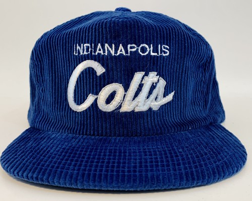 Vintage Sports Specialties Indianapolis Colts Script THE CORD CORDUROY Mütze Kappe!! - Bild 11 von 12
